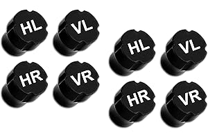 GRACE NNVG hitools Reifenmarkierer/Radmarkierer/Ventilkappen mit Beschriftung - 8 Stück, schwarz