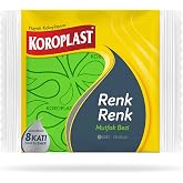 Koroplast Renk Renk Mikrofiber Mutfak Bezi 5'li Set, Hızlı Kuruyan Uzun &Ouml;m&uuml;rl&uuml; Mikrofiber Temizlik Bezi Seti 33x36cm, Y&uuml;ksek 