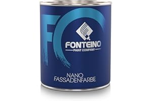 Fonteino Nano Fassadenfarbe bunte Fassadenfarbe Außenfarbe Wandfarbe Fassadenschutz Fassaden mit Abperleffekt - Ral 7016 Ähnl. Anthrazitgrau 1L