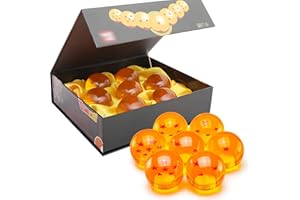 SALADOCY 7 Boules de Dragon, 4.3CM Dragon Balle (1 à 7 Étoiles),avec Boîte Cadeau, Boules de Cristal Dragon Balls, pour la Décoration Intérieure, la Collection, Les Cadeaux pour Enfants
