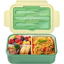 Boîte Bento Empilable Beeptrum 1400ml - 4 Compartiments Étanches | Fourchette/Cuillère Incluses | Micro-ondes & Lave-vaisselle