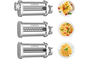 Accesorios de Pasta para Bosch MUM 2&5 Robot de Cocina, Accesorios para Rodillos de Pasta, Cortador de Espagueti y Cortador de Fettuccine, COFUN Accesorios Para Hacer Pasta