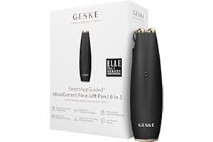 ‎GESKE GESKE | SmartAppGuided™ MicroCurrent Face-Lift Pen | 6 in 1 | Skincare Tool mit Mikrostrom | Anti Aging Device | Gesichtsstraffung | Junge Haut ohne Falten | Gerät für das Gesicht