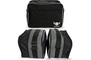 GREAT BIKERS GEAR - Alforjas para BMW F700GS, moteros, alforjas interiores para equipaje, juego con 3 bolsillos laterales y Top Box.