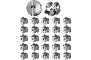 3-H Appendi Scope a Muro 25 Pezzi, Portascope da Muro Appendibile Acciaio Inossidabile Porta Scope Parete 0,7MM Spessore,Supporta 5KG, Impermeabile Antiscivolo per Cucina,Bagno,Garage,Giardino