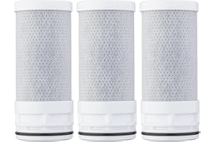 Ibergrif M91007-1 Carbon Block Faucet Replacement Filter, Reduces Chlorine, Heavy Metals and Bad Taste, 3 Pack