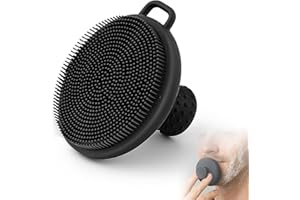 Ithyes Brosse de nettoyage du visage en silicone pour homme, exfoliant en douceur et élimination des points noirs pour hommes et femmes, convient aux peaux sensibles, 1 paquet (noir)