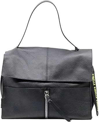 Borsa A Tracolla Donna In Pelle Nera Grande Hania: Tote Classica Con Zip, A1 FASHION GOODS