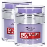 L'Oréal Paris Revitalift Filler Crema-Gel Rimpolpante Viso, 2x 50ml | Nutriente e Idratante con Acido Ialuronico per Tutti i