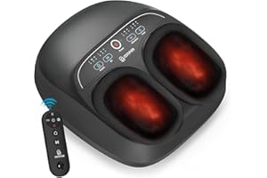 COMFIER Foot Massager with Heat Compression & Vibration Shiatsu Feet Massager for Plantar Fasciitis,Neuropathy,Heated Foot Warmer Gifts for Mom,Dad,Remote Control,Multi-Settings