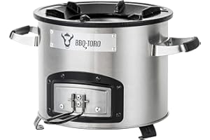 BBQ-Toro - Poêle fusée Rakete #1 en acier inoxydable - Poêle dragon pour cocotte, poêle de cuisson et bien plus