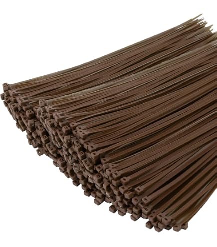 Braune Kabelbinder (20,3 Cm) – Großpackung Mit 1000 Stück, Ideal Für Haus & Garten