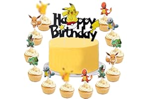 YOGARTH 25 Stück Tortendeko Kindergeburtstag, Kuchen Deko Junge Mädchen, Happy Birthday Topper, Tortendekoration Cake Topper Set für Kinder Geburtstag Party Kuchen Dekoration Supplies (B)