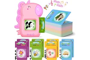 Hapikids Tarjetas Flash Parlantes, Juguetes Niños 2 3 4 Años Juegos Educativos Niños 2 3 4 5 Años Unicornios para Niñas Regalo Niña 2-6 Años Juguetes Aprendizaje Tarjetas Parlantes Talking Flash Card