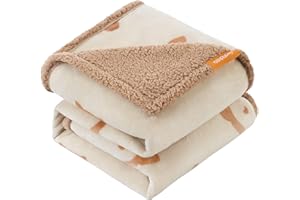 Feandrea Manta Impermeable para Perros, Vellón y Franela, para Perros Medianos y Grandes, Gatos, 152 x 127 cm, XL, Reversible, Protección para Sofá, Cama, Lavable a Máquina, Beige PPB060K01