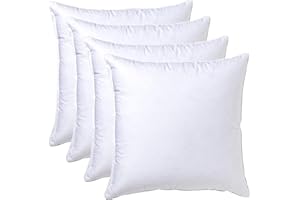 Wagtail - Relleno cojín Pack 2/4/6 Unidades, Fibra Hueca de Alta recuperación, Super Suave Mullido, Antialérgico, Indeformable, Almohada para Cama, Sofa, Silla (4, 45x45 cm)