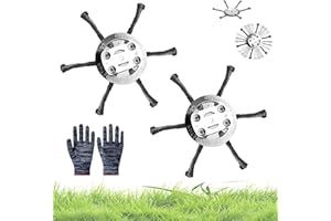 GUO-SWY 2 Stück Stahldraht Rasentrimmer,Freischneider Zubehör,Unkrautbürste für Rasentrimmer,Ersatzkopf für Rasentrimmer Zubehör,6 & 3 Kopf Drahtbürste Freischneider,Grasschneidekopf aus Stahldraht (6+6 Kopf)