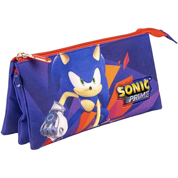 Sac à Dos Enfant Safta Sonic Avec Chariot - 26x11x34 Cm - Bleu - Polyvalent Et Résistant - Pour école, Voyage