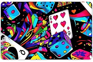 Peacoblue Bank Card Sticker Dice and Cards Credit Debit Card Custom Skin Cover Protector, 4 Styles Waterproof Scratch-Proof and Aesthetic Decal for Most Popular EBT Transportation Key Card