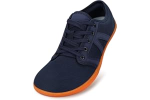 QIMAOO Barefoot Shoes Mens Trail Running Shoes Wide Toe Box Shoes Men Minimalist Shoes Lightweight Breathable Walking Shoes