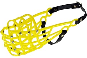 Don Pare Amordazar Modelo 103 de formación y el hocico de Transporte para Perros de tamaño Medio con un Galgo Cabeza Estrecha en Amarillo también Carreras hocico y Que Corre de Boca por Amathings