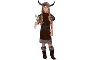 HENBRANDT Children’s Viking Girl Dragon Tamer Fancy Dress Costume Girls Viking Outfit for Kids