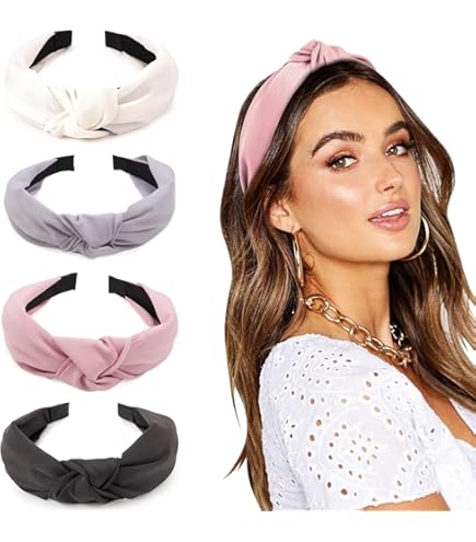 Topkids Accessories Satin Alice Headband Head Band Hairband Hair Band Women Adult Girls Kids School 60s 70s 80s Plain Aliceband 2 5cm 1 Thick Wide Hard Light Pink - View #11
