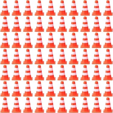 ECD Germany 8 stuks verkeerskegel pylonen 50 cm - oranje-wit