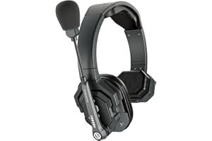 HOLLYVIEW Hollyland Solidcom SE Casque de Communication sans Fil à Distance ENC Full Duplex avec ENC 350m Communication d'Équipe avec PTT Mute Casque à Une Oreille pour la Production TV&Film (Version 2.4G)