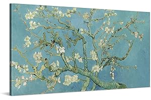 PICANOVA – Vincent Van Gogh Almond Blossom 100x50cm – Quadro su Tela – Stampa Incorniciata con Spessore di 2cm Altre Dimensioni Disponibili Decorazione Moderna