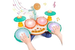 Drum Set for Toddlers,Kids Baby Drums,Kids Drum Kit Instrument for Toddlers 1-3, Toy Baby Boy Girl Birthday Gifts for Infants 12 18 Month