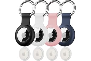 För Apple Airtag-hållare, vattentät Air tags-4-pack nyckelring, AirTags-fodral med mjuk silikonnyckelring, anti-rep, stötsäke