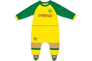 FC NANTES Grenouillère Bébé Maillot Collection Officielle Jaune Taille Bébé Garçon Coton Pajamas