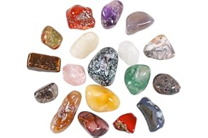 Zourglow 18 Stück Heilsteine Kristalle Set, Natürliche Poliert Chakra Steine Set, Bunte Heilsteine Edelsteine Set für Meditation, Erdung, Chakra, Reiki, Ausgleich, Beruhigung