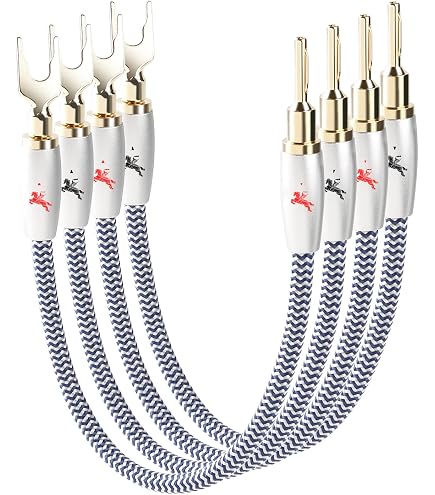 15 Foot Canare 4S11 Audiophile HiFi Star-Quad Bi-Wire Speaker Cable Pair With Eminence Gold