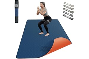 ‎HAPBEAR HAPBEAR Yoga Mat XXL Cork Extra Large Yoga Mat Non-Slip 183 x 116 cm / 92 cm - 6 mm Thick Cushioning Pad 100% Natural & Durable Cork Mat for Yoga & Pilates