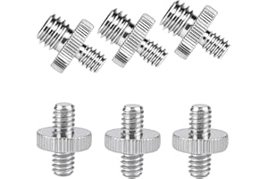 OUMUIK Śruby calowe do statywów 1/4" męski do 1/4" 3/8" męski gwint śruba adapter 6 sztuk kamera statyw adapter śruba