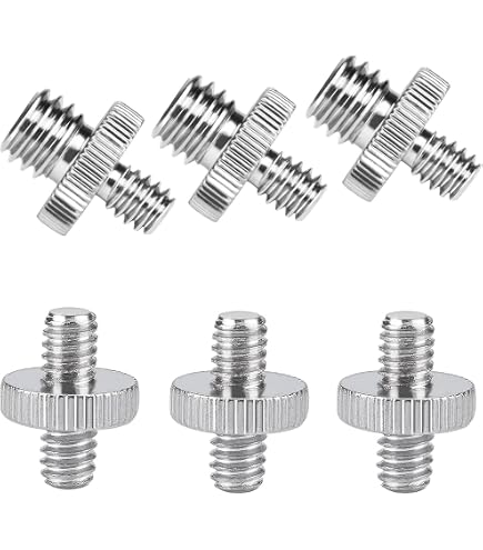 4 Adaptateurs Pied Micro M10 Mâle Vers 1/4 Mâle - Alliage Aluminium Noir - Pour Trépieds Et Supports