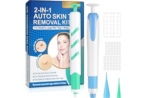 GENERIC Skin Tag Removal Kit with Pen 2-in-1 Skin Tag Remover for 1-9mm Skin Tags Fast Wart Remover and Mole Remover with 60 Bands + 36 Repair Skin Tag Removal Patches for Face, Body Within 3-14 Days