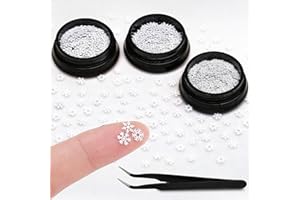 ‎NALER Naler 600 Stück Mini Metall Schneeflocken 5mm Kleine Schneeflocke Deko für Basteln Weihnachtsverzierungen Ornamente Bastelstücke (Weiß)