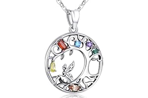 Friggem Colgante Árbol de la Vida, Collar Mujer Plata de Ley 925 Collar Árbol de la Vida Joyería Mujer Regalo Cumpleaños San Valentín para Esposa Madre Novia Mujer Niña