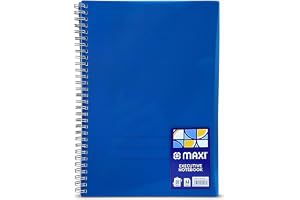 Maxi Wire Executive Notebook, 80 Sheets, A4 Size, Assorted Colors, MX-EXNB-A4