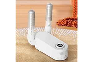 YUET Boot Dryer Shoe Dryer, Glove Dryer & Boot Warmer with Heat Blower, Portable Adjustable Rack and Timer, Folding Design & Quick Drying for Shoes, Gloves, Hats, Socks, Ski Boots UK Plug With Fuse