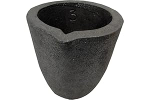 ROSENTHAL COLLECTION #3-6 kg Ton-Graphit-Tiegel Premium Schwarz Gießbecher Ofen Fackel Schmelzguss Verfeinerung für Gold Auch ideal für Silber, Kupfer, Messing, Aluminium