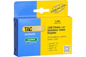 Tacwise 1217 Type 140/10mm Heavy-Duty Stainless Steel Staples, Pack of 2000