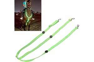 Zerodis LED Horse Breastplate Collar, Verstellbarer LED Luminous Horse Chest Harness Strap Sicherheitsausrüstung Reitausrüstung Zubehör für das Reiten