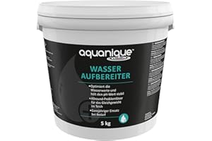AQUANIQUE Water Conditioner 5.000 g (per 50.000 l) Condizionatore d'Acqua per laghetti | Equilibrio nel laghetto | Stabilizzazione del Valore del PH nel laghetto (Pesci/Koi) | Laghetto balneabile