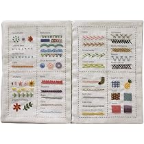 Livre De Points De Broderie ABPWO - Version B Avec 106 Points - Pour Débutants Et Confirmés - Tissu Imitation Lin, 21.6x11.4 Cm Livre De Points De Broderie ABPWO - Version B Avec 106 Points - Pour Débutants Et Confirmés - Tissu Imitation Lin, 21.6x11.4 Cm