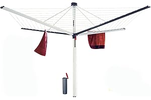 Blome Wäschespinne Superior DuoMatic 50 - Designer Wäscheständer für den Garten inkl. Bodenhülse, Wäscheschirm mit Leinenautomatik, 50m Wäscheleine, Made in Germany