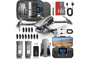 HHD Drohne mit 4K Kamera für Erwachsene Anfänger, 249g faltbar 5G FPV Übertragung, 32GB SD Karte inklusive, RC Quadcopter, bürstenloser Motor, Smart Return Home, Headless Modus (Black)